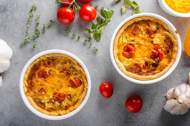 Mini quiche with sausage stock photo. Image of homemade 84251668
