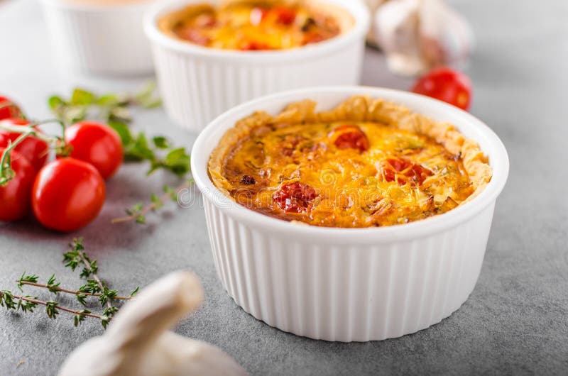 Mini quiche with sausage stock image. Image of pastry 84543007