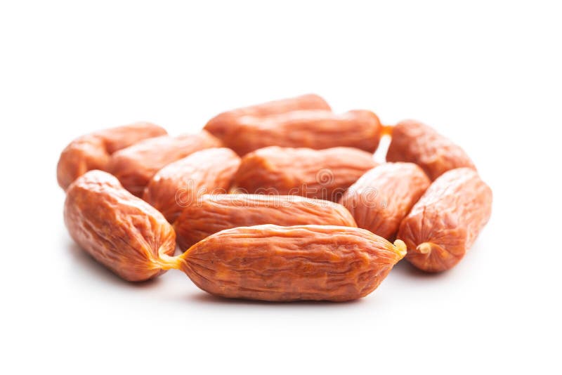 Mini salami sausages stock image. Image of pork, delicious 192626489