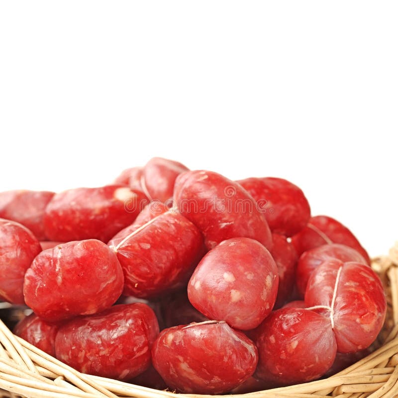 Spanish Chorizo sausage stock photo. Image of closeup 27159638
