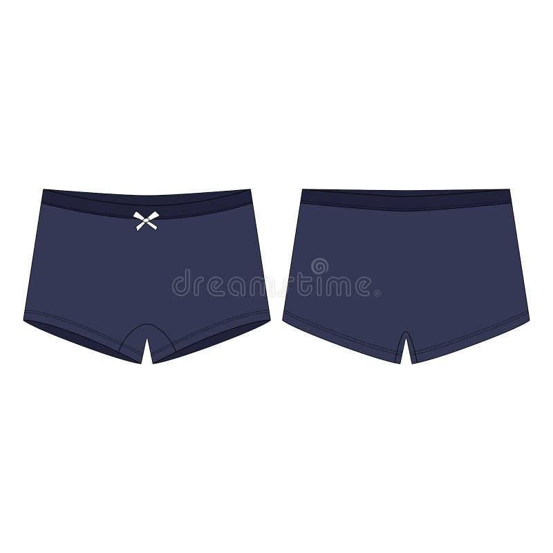 Mini Short Knickers Underwear for Children`s on White Background. Stock  Vector - Illustration of body, apparel: 174857032