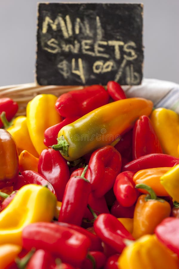 Mini sweet bell peppers. stock image. Image of capsicum 79132787