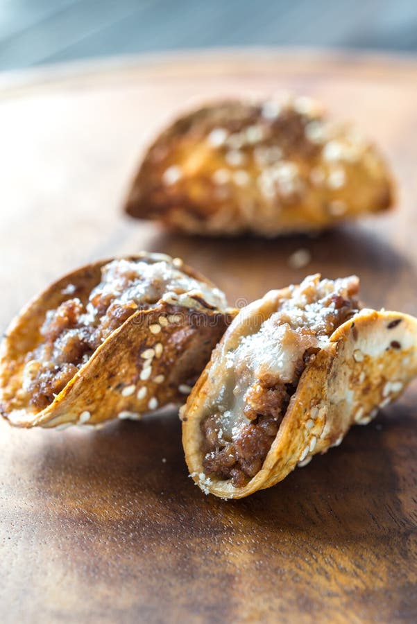 Mini Tacos with Ground Beef and Cheese Stock Photo Image of melted, eating 124959970