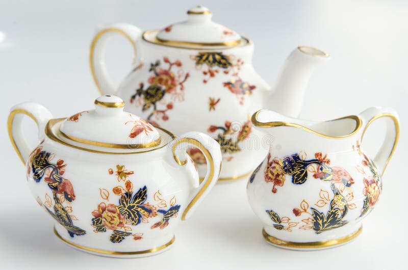 Mini Tea Cup Set stock photo. Image of drinks, white 76758460