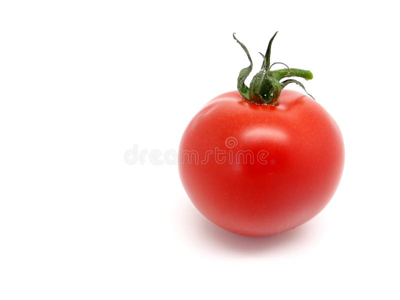 Rote mini-Tomate auf einem weißen hintergrund.