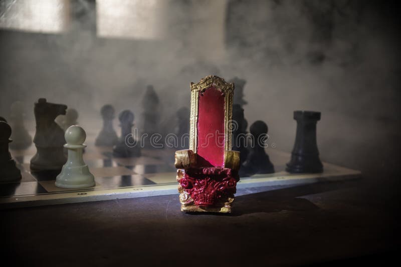 Tabuleiro de xadrez em um castelo medieval conceito de jogo de