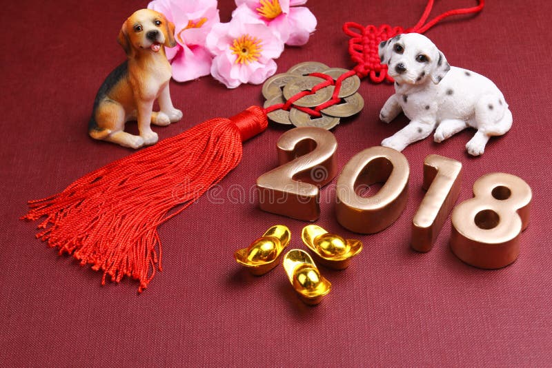 Miniature dogs with chinse new year decorations 2018 - Series 9