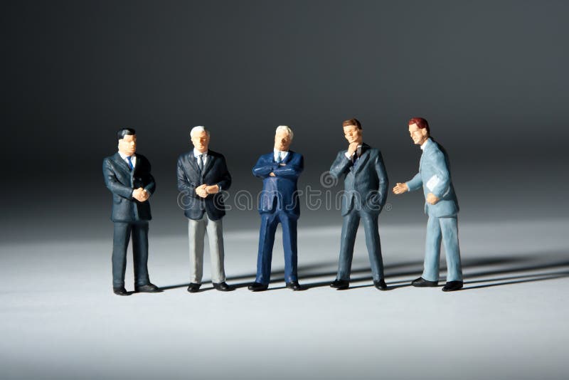 Miniature figurines of successful business team stock photography Miniature figurines of successful business team stock photography