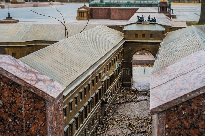 Miniature Hermitage building in Saint-Petersburg, closeup view stock photography Miniature Hermitage building in Saint-Petersburg, closeup view stock photography