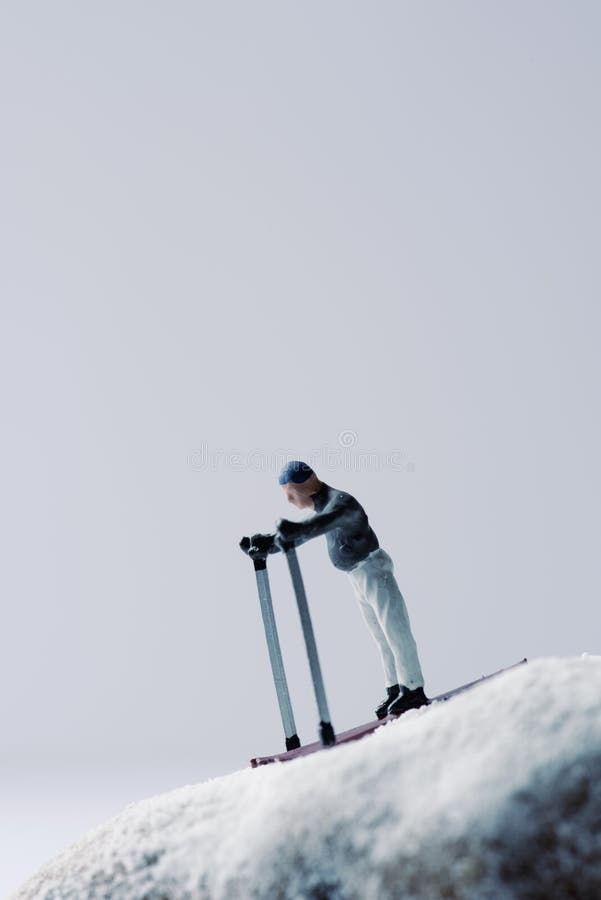 Miniature Skier Skiing on a Cake Stock Image - Image of celebration,  season: 104936649