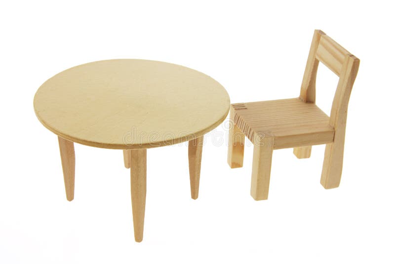 Miniature Table and Chair stock photography