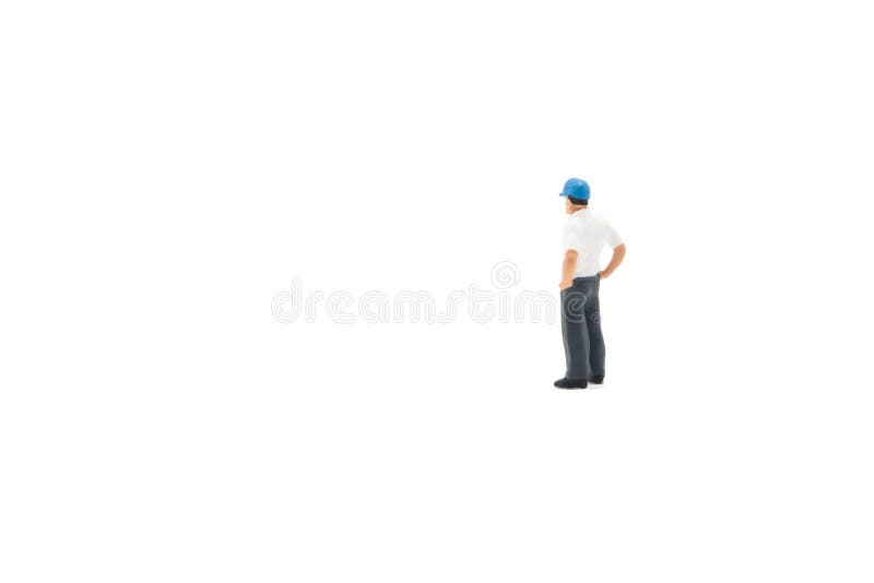 Miniaturleute führen Arbeitskraftbau Konzept lokalisiertes O aus stockbild Miniaturleute führen Arbeitskraftbau Konzept lokalisiertes O aus stockbild