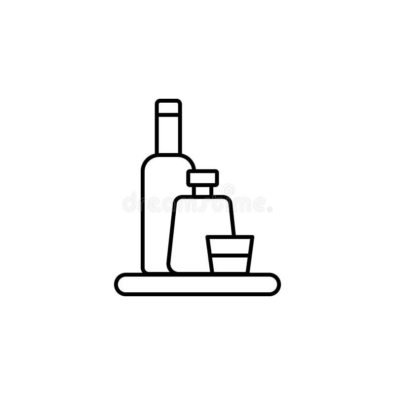 minibar, drinks icon. Simple thin line, outline vector of Hotel Service icons for UI and UX, website or mobile application vector illustration minibar, drinks icon. Simple thin line, outline vector of Hotel Service icons for UI and UX, website or mobile application vector illustration