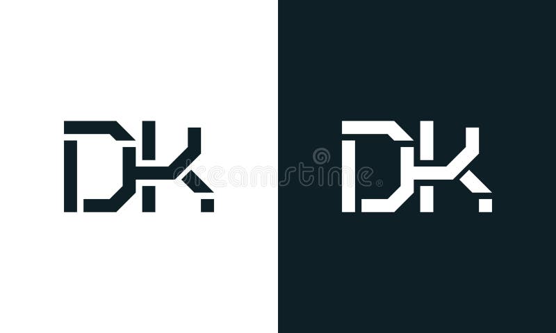 Minimal Abstract Initial Letter DK Logo Stock Vector - Illustration of ...