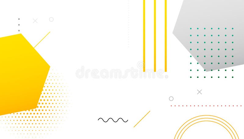 Minimal and abstract memphis pattern banner with halftone dots vector