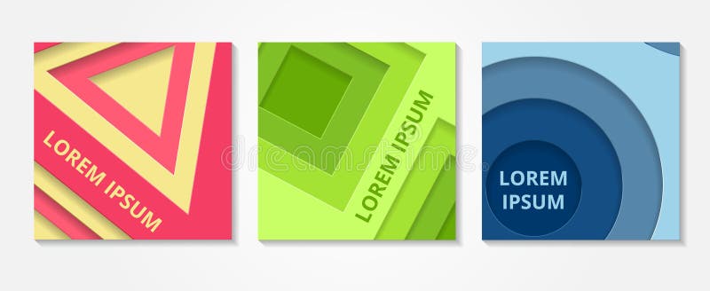 Minimal abstract paper design vector illustration