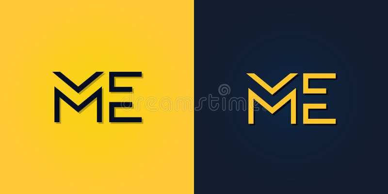 Minimal abstrakt logotyp för inledande bokstav stock illustrationer