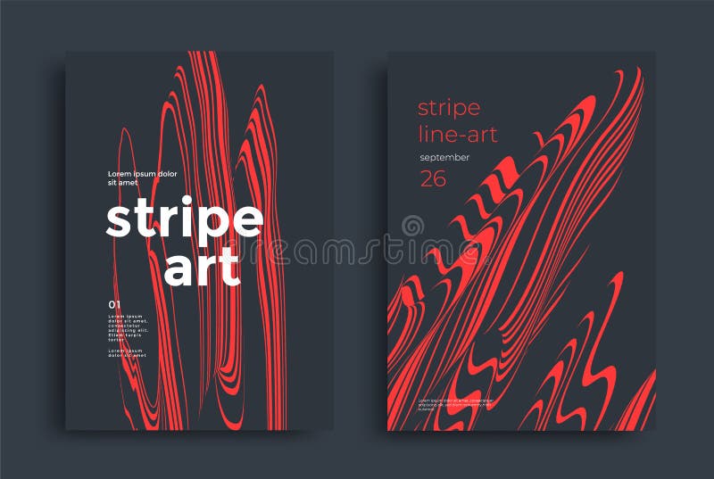 Minimal Black and red striped background vector illustration