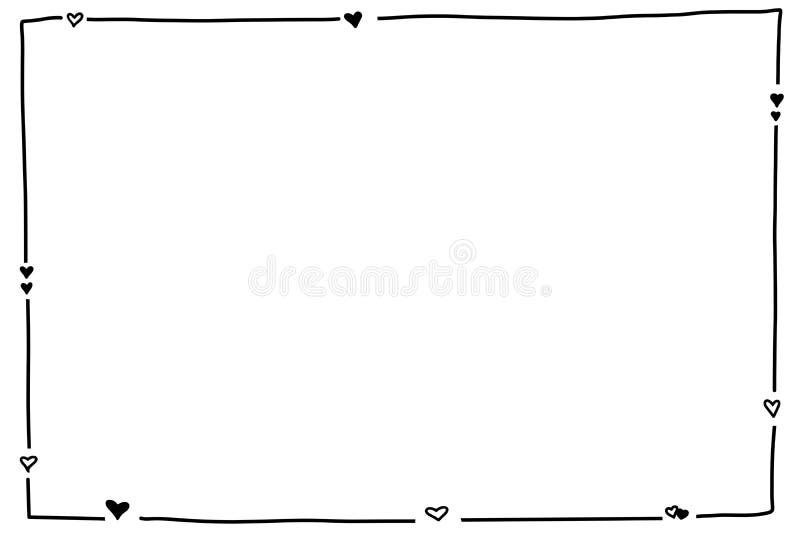 Black Border Heart White Stock Illustrations 4 775 Black Border