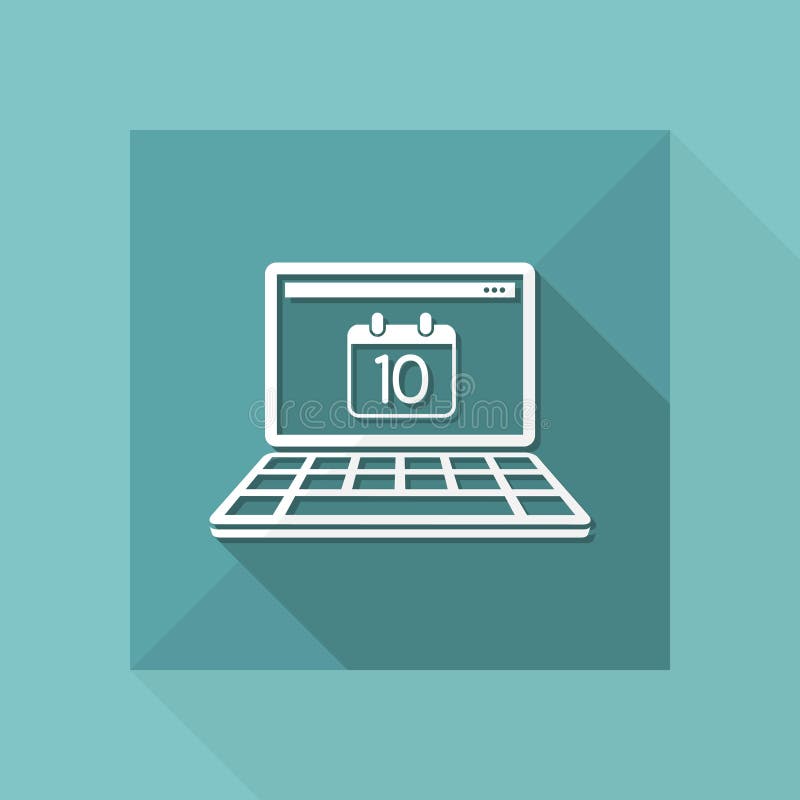 Minimal calendar application icon vector illustration