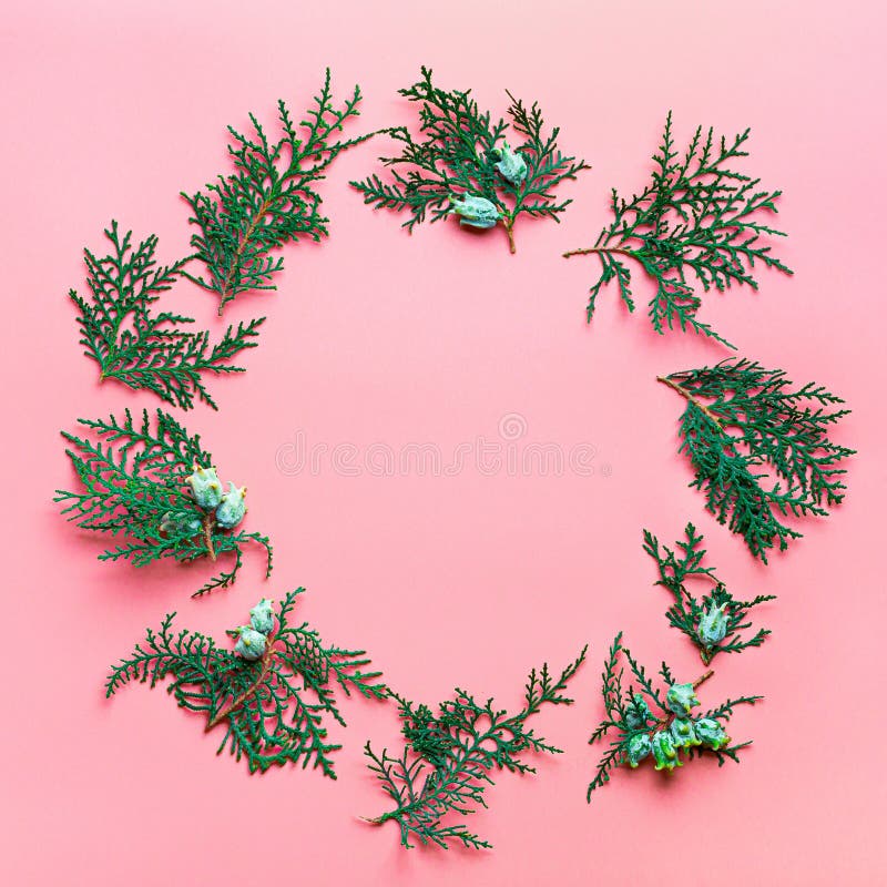 Minimal Christmas pattern with copy space royalty free stock image