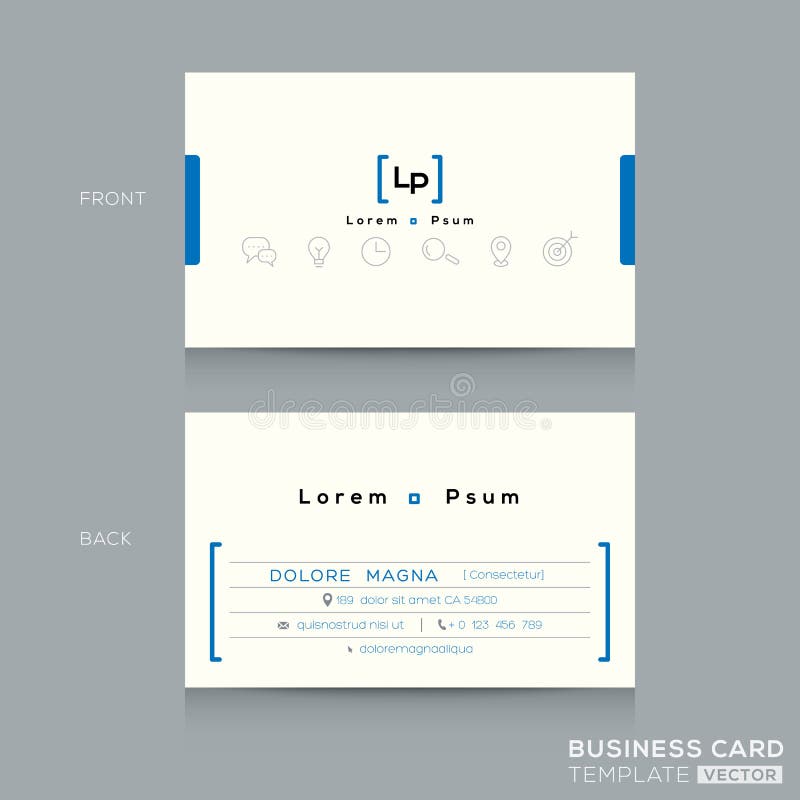 Minimal clean design business card Template vector illustration