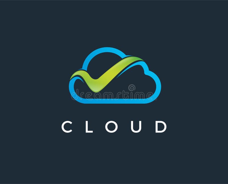 Minimal Cloud Logo Template - Vector Illustration Stock Vector ...