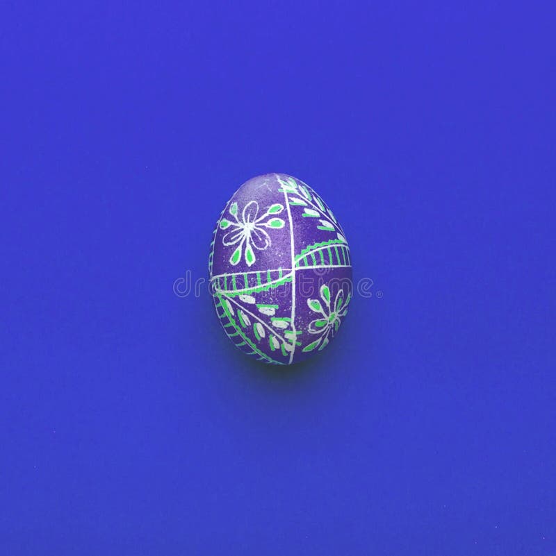 Minimal easter egg stock image