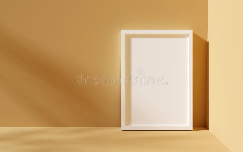 Minimal empty frame mockup royalty free illustration