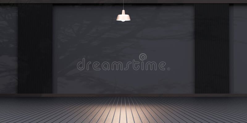 Minimal empty room scene Interior slatted floors and slatted walls Empty stage background 3D illustration vector illustration