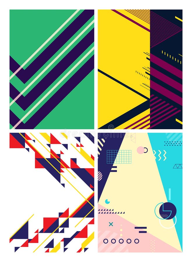 Minimal geometric graphic design layout, abstract polygon background vector illustration