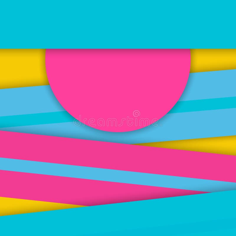 Minimal geometrisk färgstark bakgrund Konceptet för kreativt material För webben, mobilen, app, modern mall vektor illustrationer