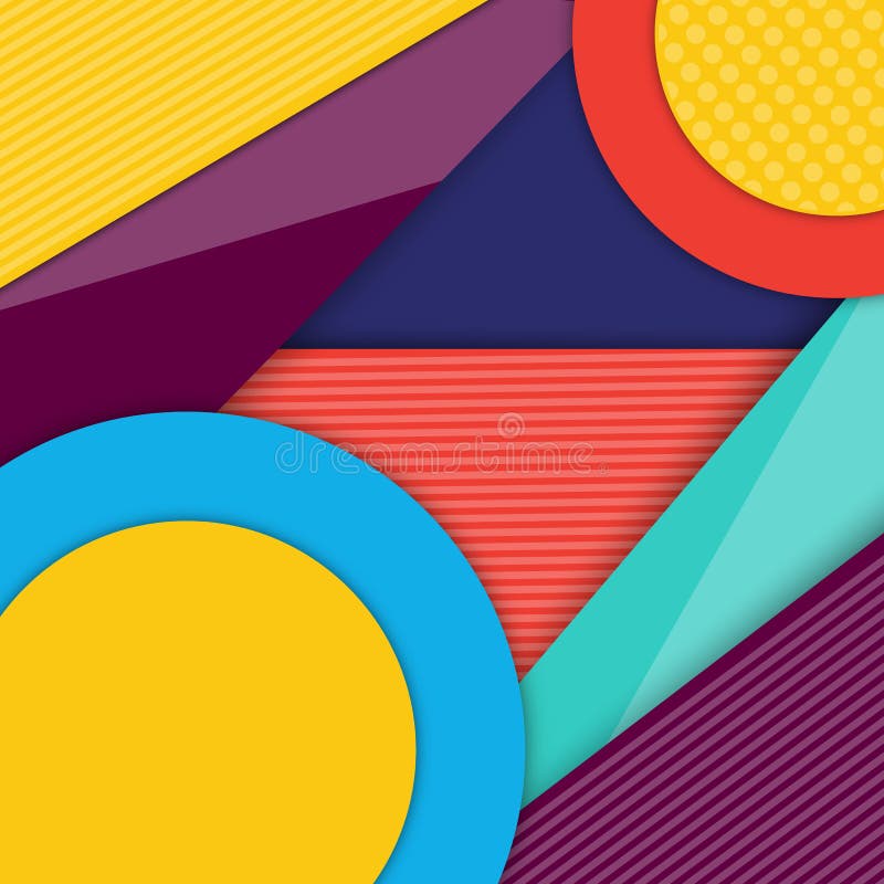 Minimal geometrisk färgstark bakgrund Konceptet för kreativt material För webben, mobilen, app, modern mall royaltyfri illustrationer
