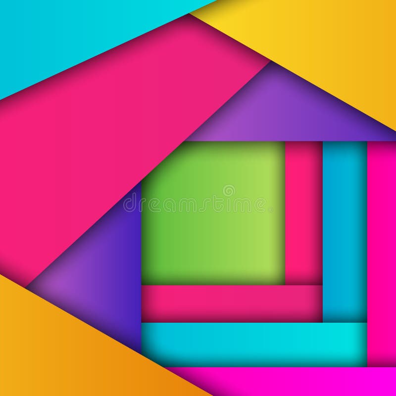 Minimal geometrisk färgstark bakgrund Konceptet för kreativt material För webben, mobilen, app, modern mall royaltyfri illustrationer