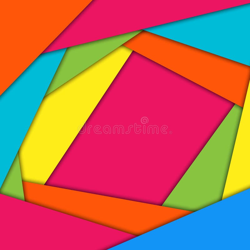Minimal geometrisk färgstark bakgrund Konceptet för kreativt material För webben, mobilen, app, modern mall royaltyfri illustrationer