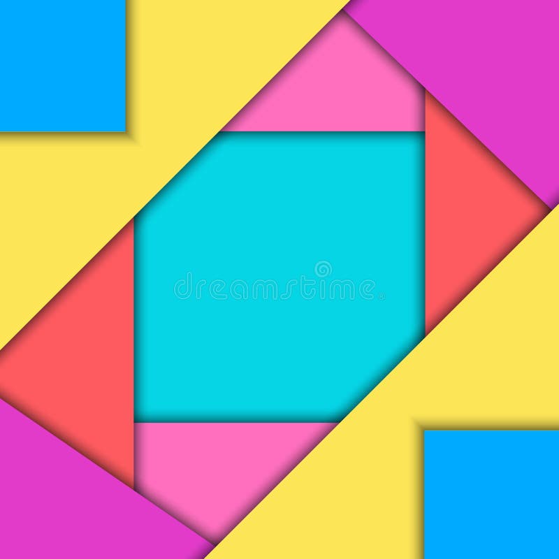 Minimal geometrisk färgstark bakgrund Konceptet för kreativt material För webben, mobilen, app, modern mall royaltyfri illustrationer