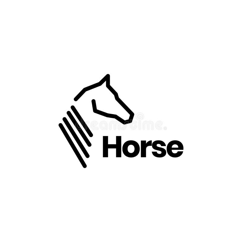 Minimal Head Horse Logo Design Vector Stock Vector Illustration of