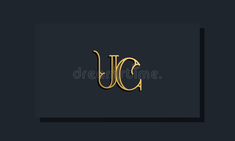 Minimal Inline style Initial UC logo vector illustration