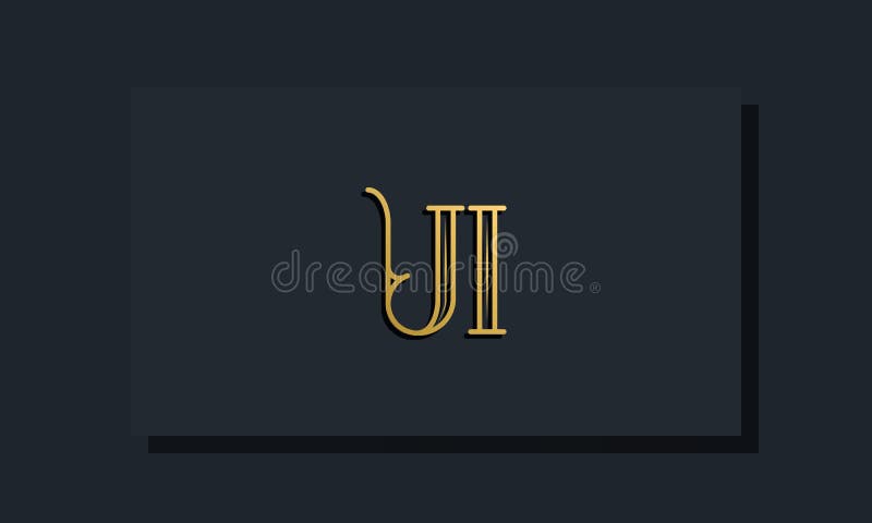 Minimal Inline style Initial UI logo vector illustration