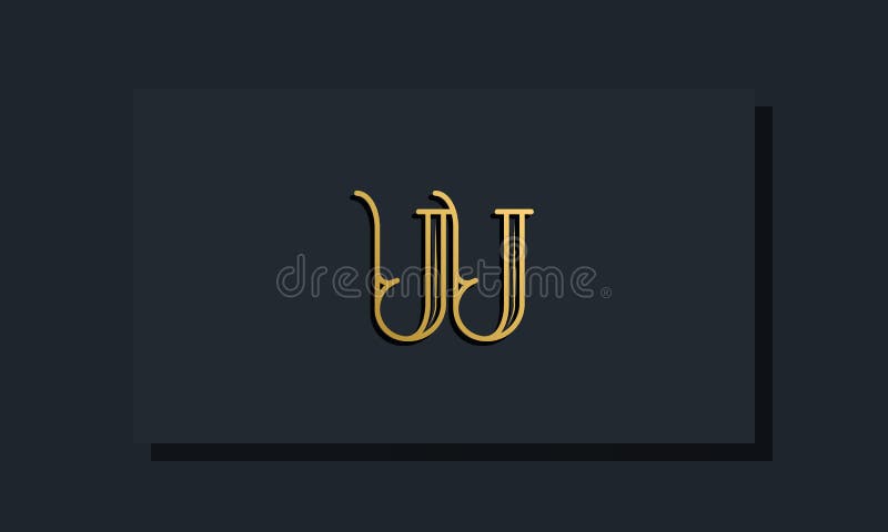 Minimal Inline style Initial UU logo vector illustration