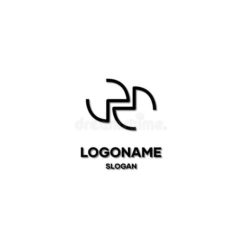 Minimal logo design inspiration, abstract logo design idea, minimal logo concept royalty free illustration