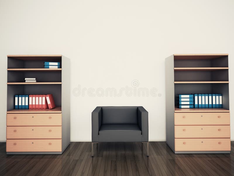 Minimal Modern Interior Armchair Office Stock Photo Image of blank