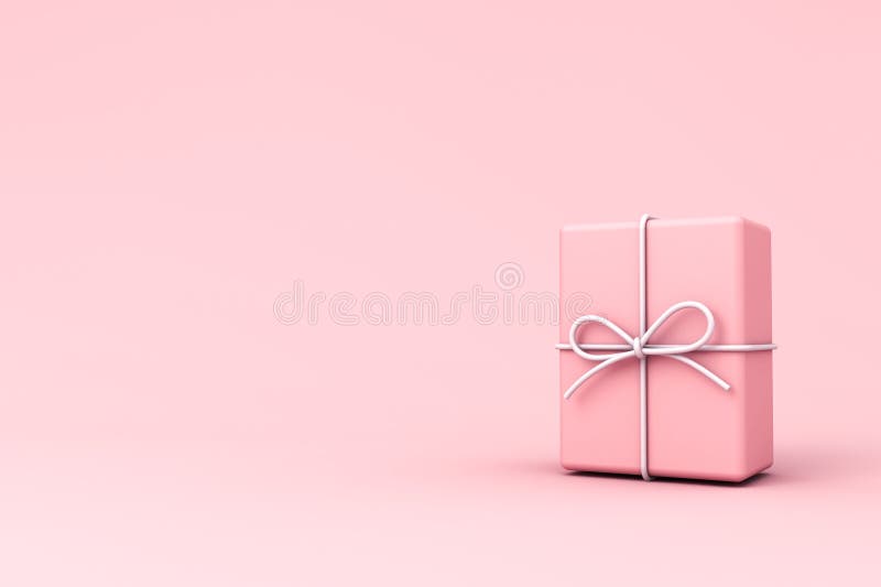 Gift Wrap Ribbon & Bow Baby Pink Stock Illustration - Illustration