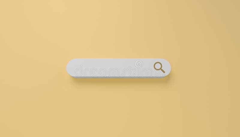 Minimal Search Bar in White on Yellow Background. Web Search Concept Stock  Illustration - Illustration of tech, minimalist: 209090052