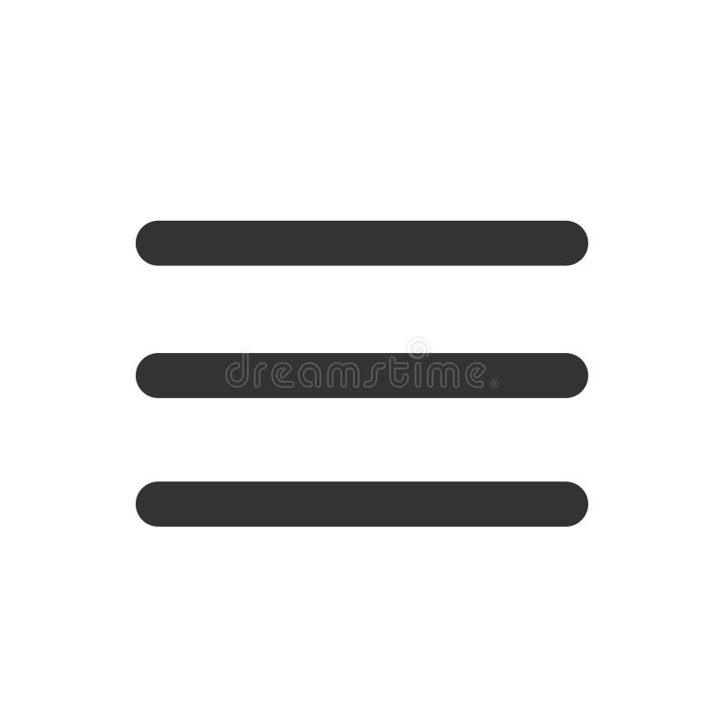Minimal Set of Hamburger Menu Flat Icons. Menu Icons Vector Set of UI ...
