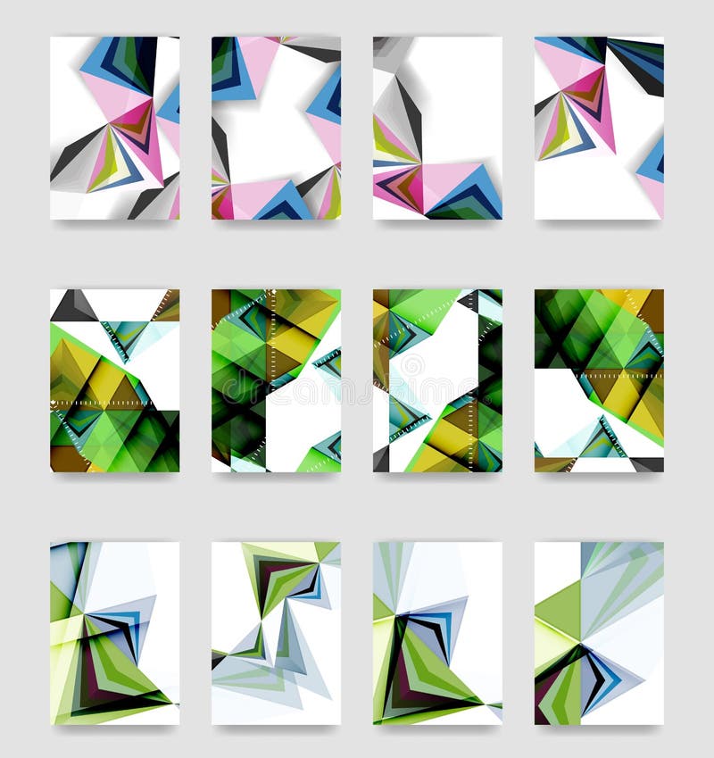 Minimal vector covers background set royalty free illustration