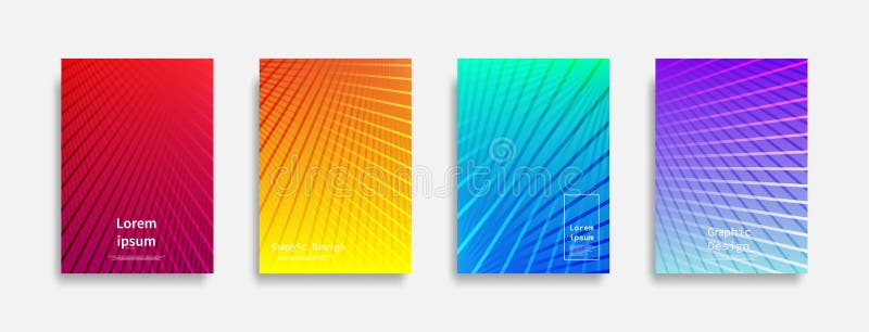 Minimal övertäckningsdesign. färgstark linjedesign. framtida geometriska mönster. eps10-vektor