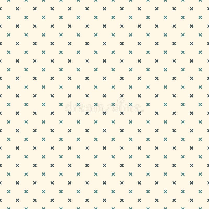 Minimalist abstract background. Simple modern print with mini crosses. Seamless pattern with geometric figures. Digital paper, textile print, page fill. Vector art