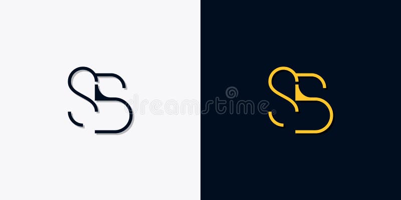 Minimalist abstract initial letters SB logo royalty free illustration