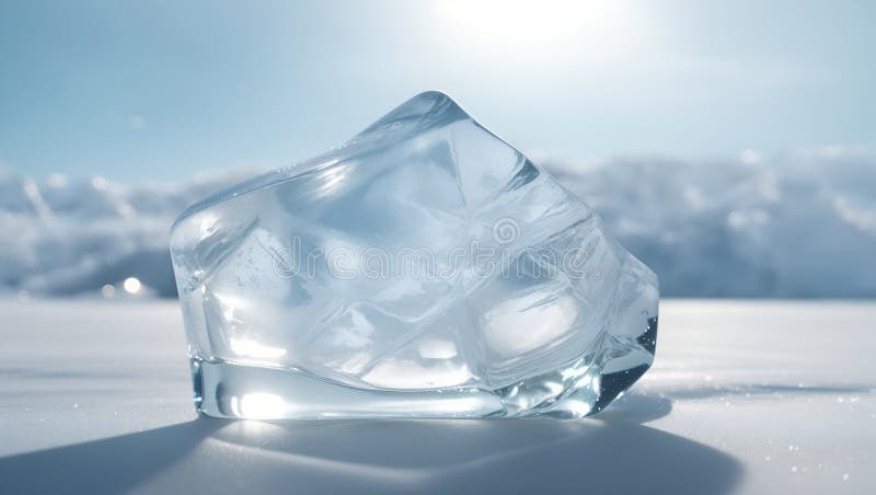 Minimalist backdrop with a smooth, pristine sheet of ice. vector illustration